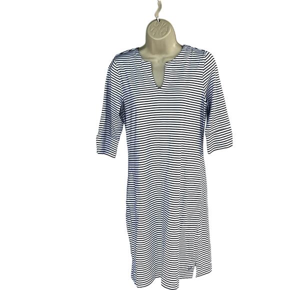 HANG TEN, BLUE AND WHITE STRIPED NAUTICAL DRESS, SIZE S - Picture 1 of 5